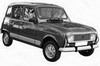 Semelles de charnières de couvercle de malle / hayon arrière (2 pièces) Renault 4L