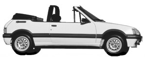Paire de joints de leche vitre origine Cabriolet Peugeot 205