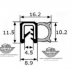 Profil de porte à armature metallique GE120.